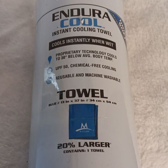 Mission EnduraCool Instant Cooling Towel - Blue - Picture 2 of 5
